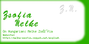 zsofia melke business card